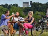 Set up camp on the Mayenne towpath