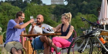 Set up camp on the Mayenne towpath